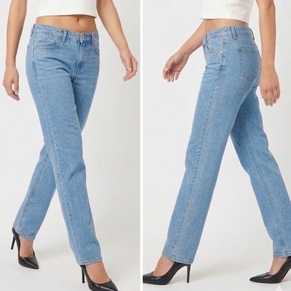 Abrand Jeans A '99 Low Straight Rigid Denim Light Wash Women's Size‎ 23 AU 5
